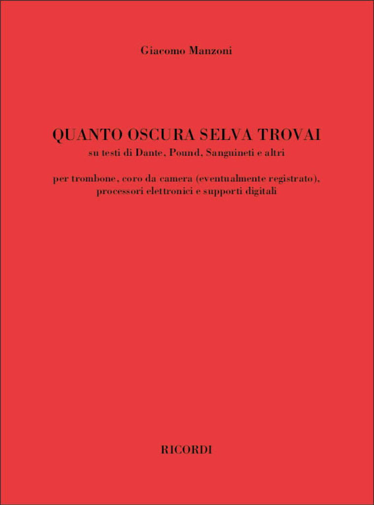 Quanto Oscura Selva Trovai